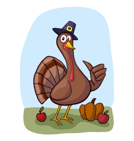Thanksgiving-themed Turkey with Fall hat